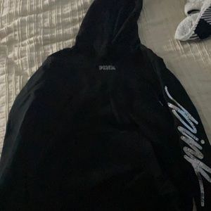 Black sweatshirt from pink